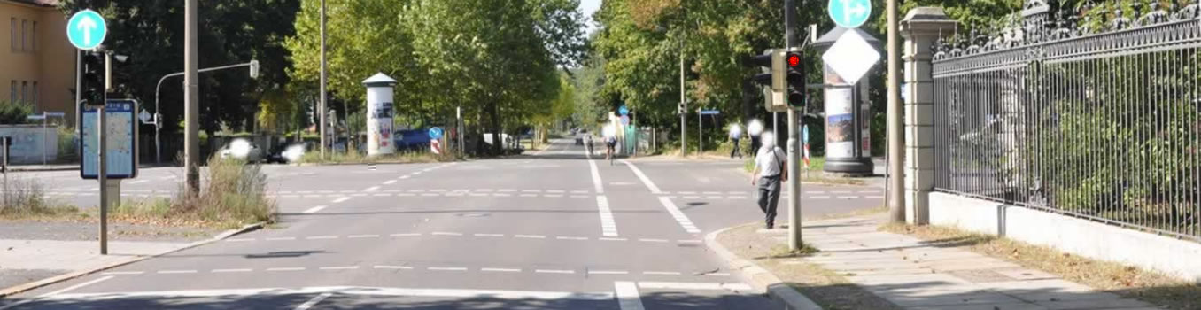 Rote Ampel Leipzig mit Rotblitzer