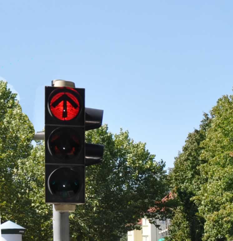 Wurde ich geblitzt wenn hier ein rotes Licht kurz aufgeleuchtet